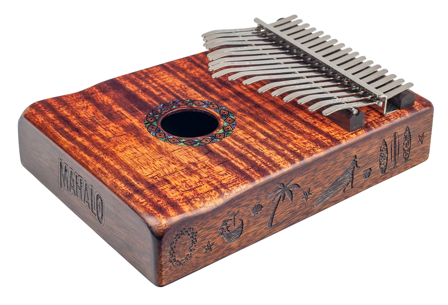 Mahalo | MKA17KA | Photo Flame "Koa" | 17 Key Kalimba