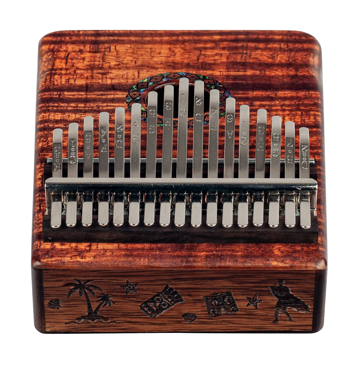 Mahalo | MKA17KA | Photo Flame "Koa" | 17 Key Kalimba