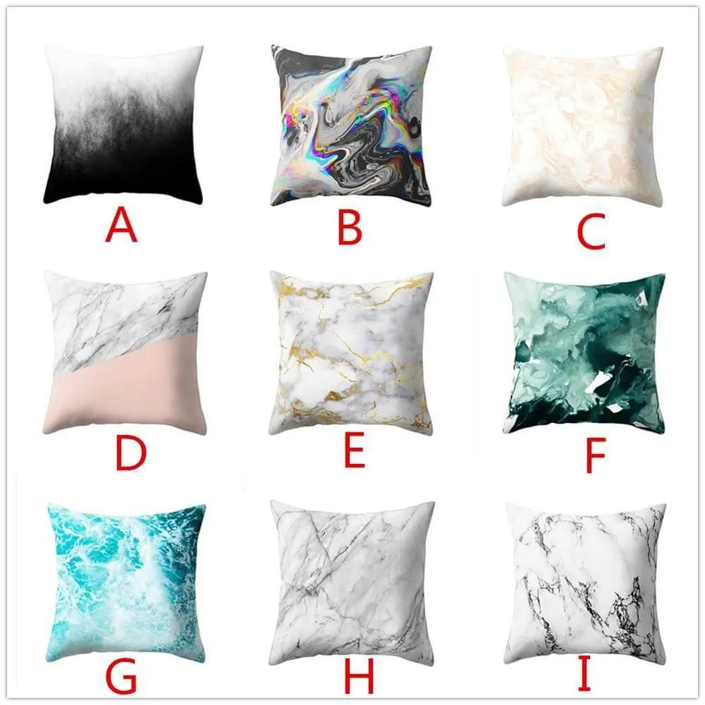 Marble Look Printed Home Pillow Cases