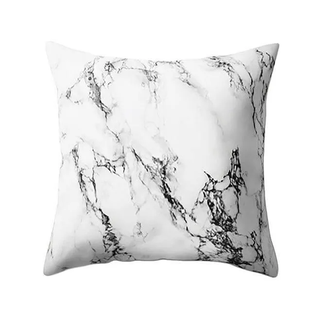 Marble Look Printed Home Pillow Cases