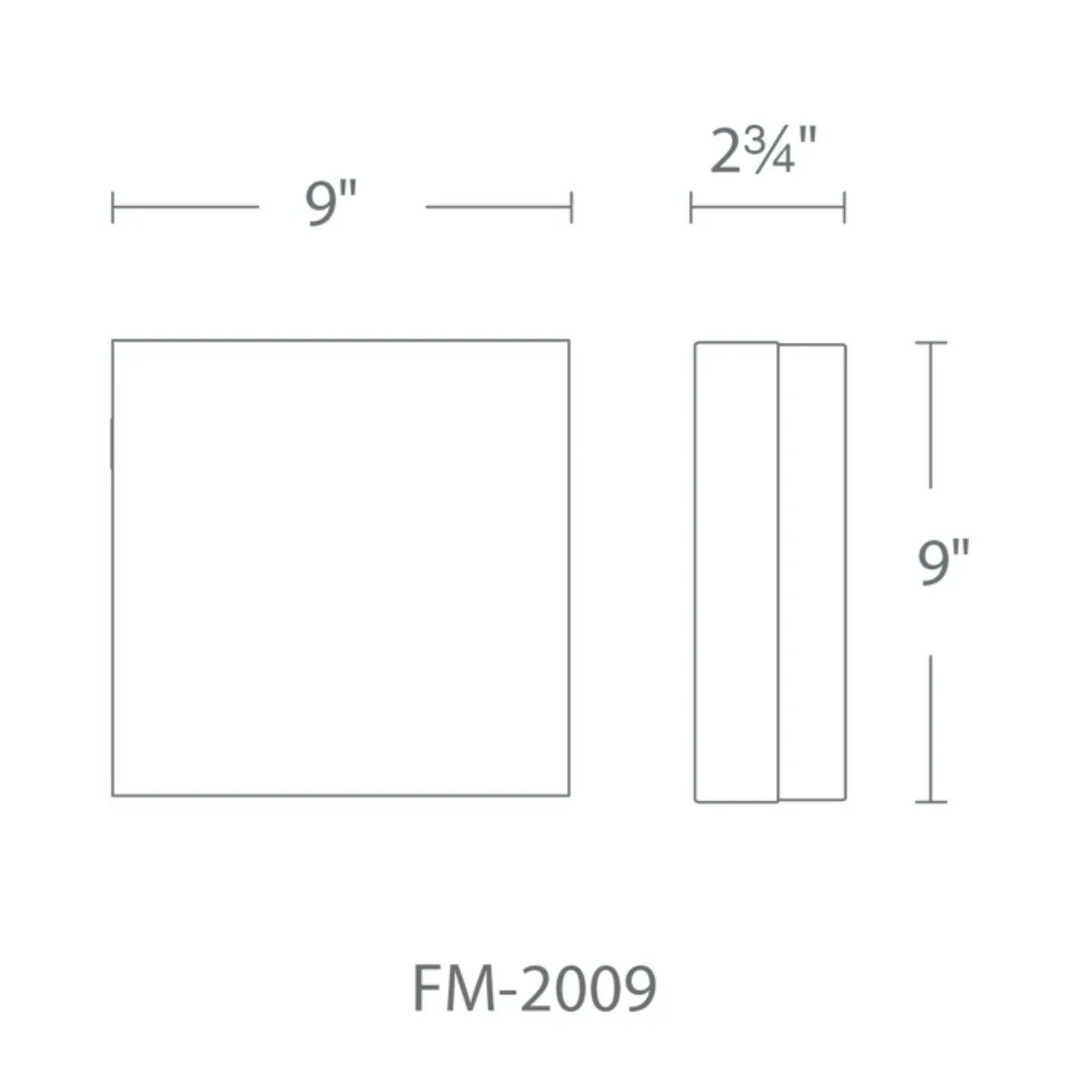 Matrix 9 in. LED Flush Mount Light 120V, 2700K Titanium Finish