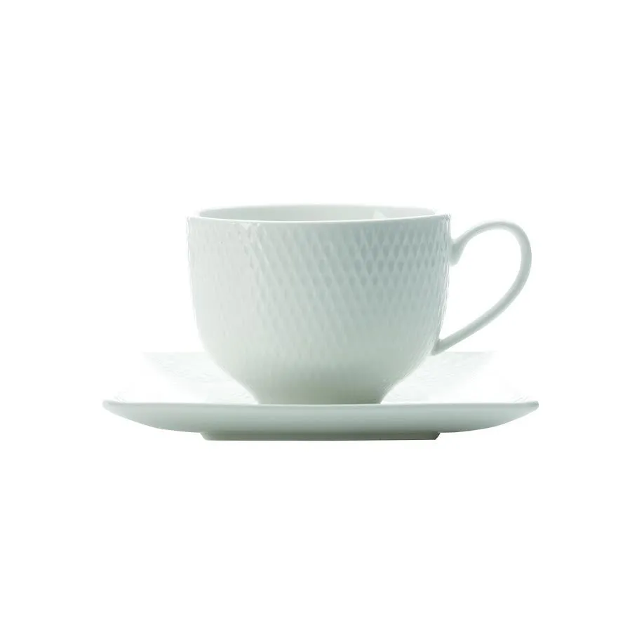 Maxwell & Williams 220ml White Basics Diamonds Cup & Saucer