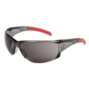 MCR Safety HK1 Safety Glasses - Smoke Temples - Gray Anti-Fog Lens - HK112AF