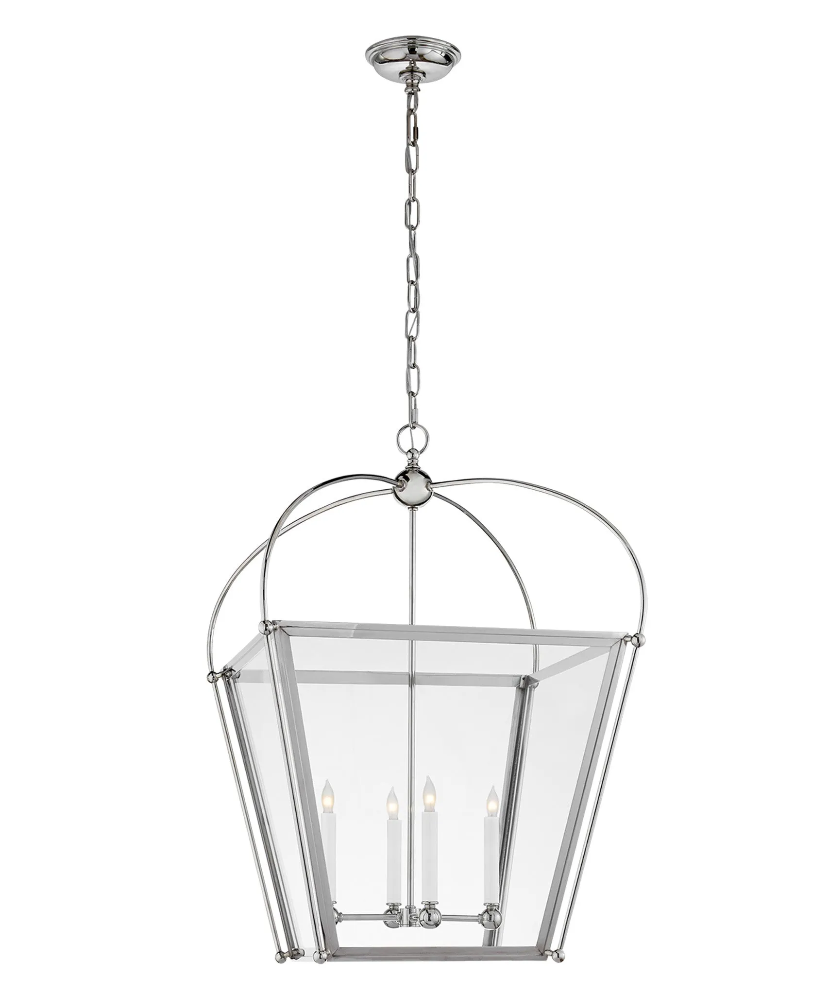 Medium Plantation Lantern, Polished Nickel