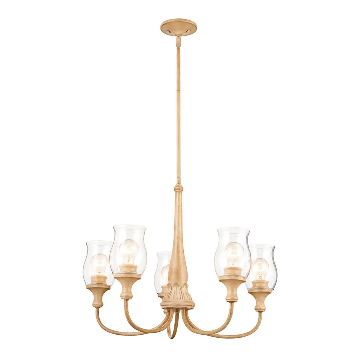 Melis 27 in. 5 lights Chandelier Gold finish