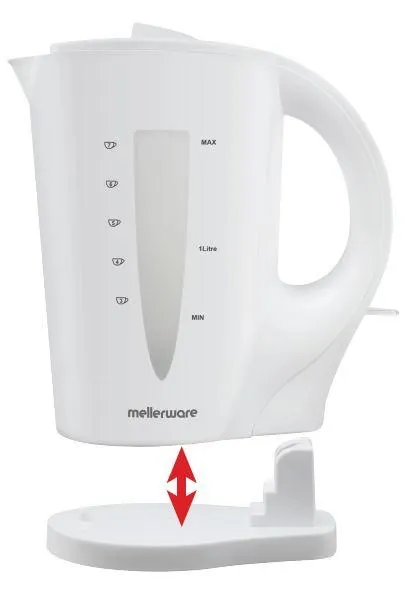 mellerware kettle cordless plastic 1.7l 2200w "sabie"