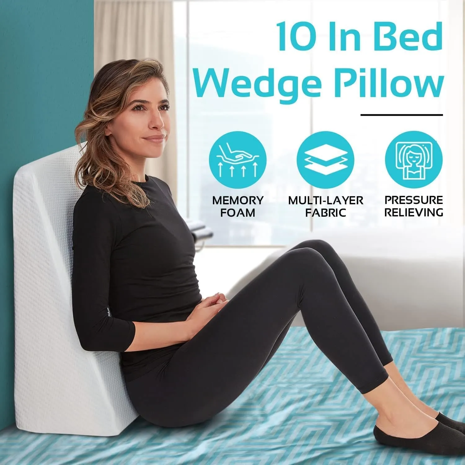 Memory Foam Bed Wedge Pillow