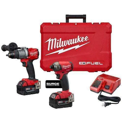 Milwaukee 2999-22 M18 FUEL 2-Tool Hammer Drill & SURGE Hydraulic Driver Kit