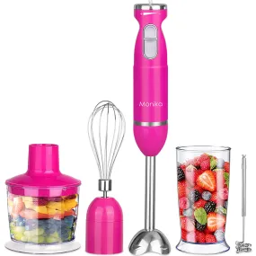 Monika 5In1 Electric Stick Blender Handheld Mixer Chopper Stainless Steel Whisk