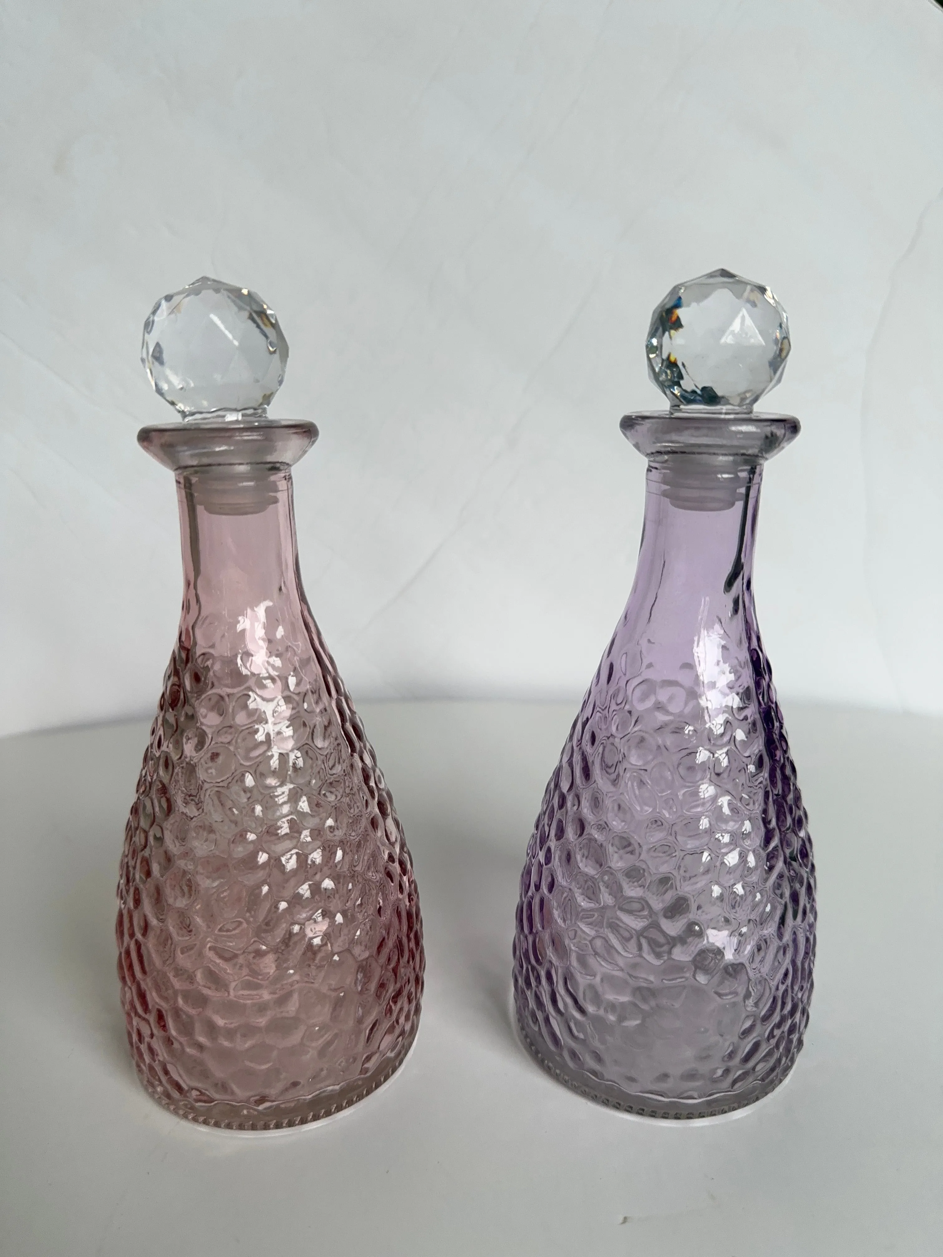 Moon Water bottle jar pink and purple set vanity decor