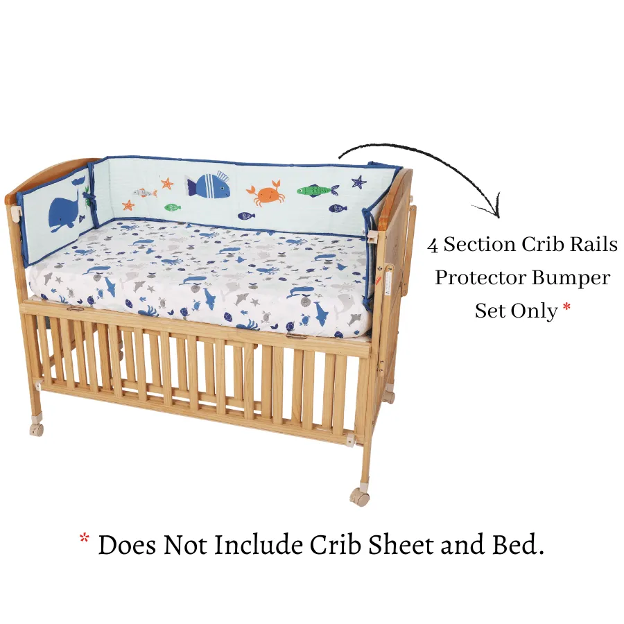 My Sea World -  4 Section Crib Rails Protector Bumper Set