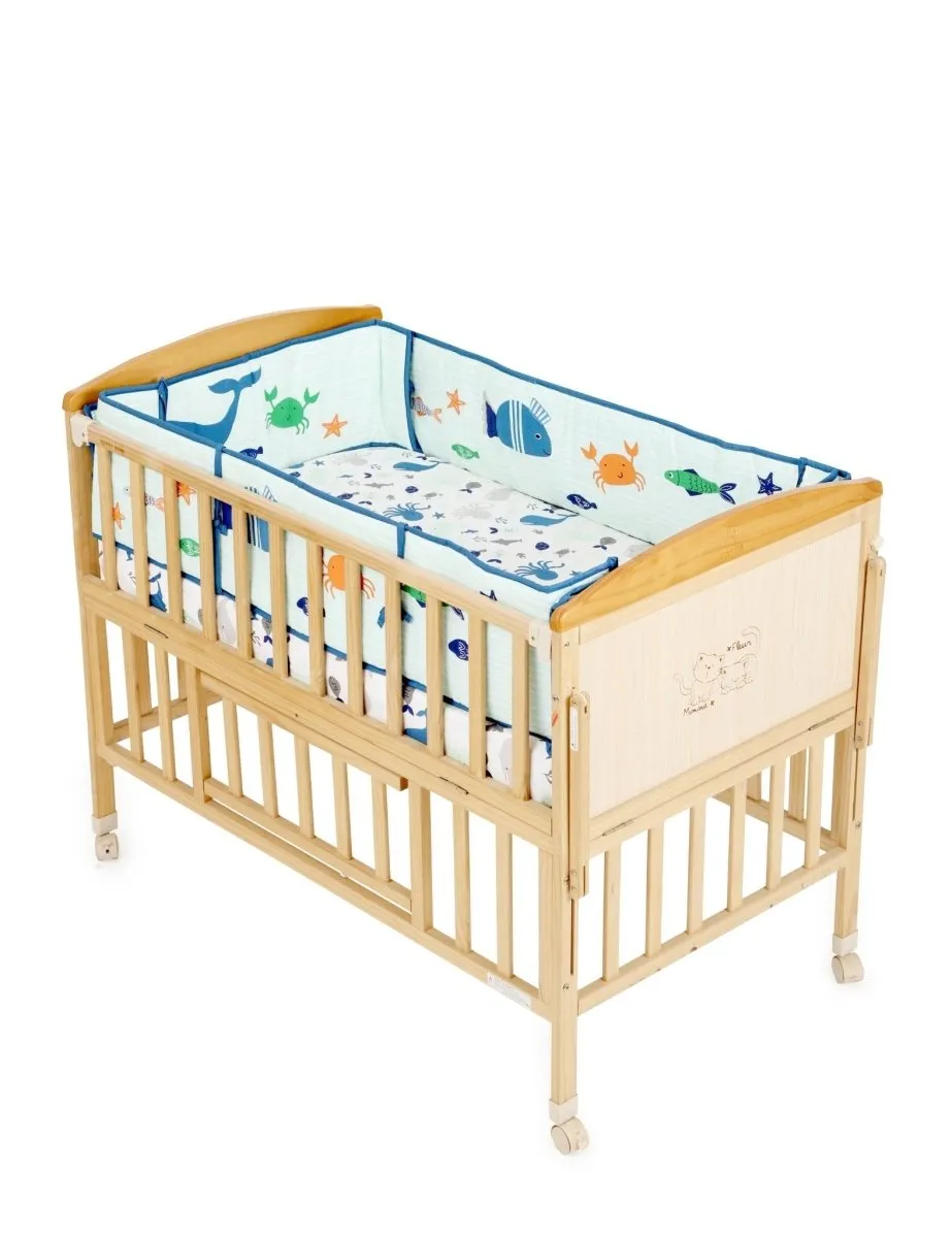 My Sea World -  4 Section Crib Rails Protector Bumper Set