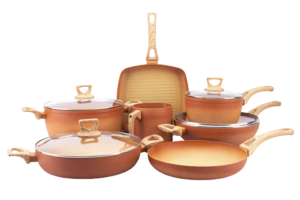 NEWARE Terracotta 11 Piece Cooking Set with Milk Cup/ Batería de 11 piezas de Terracotta con POCILLO