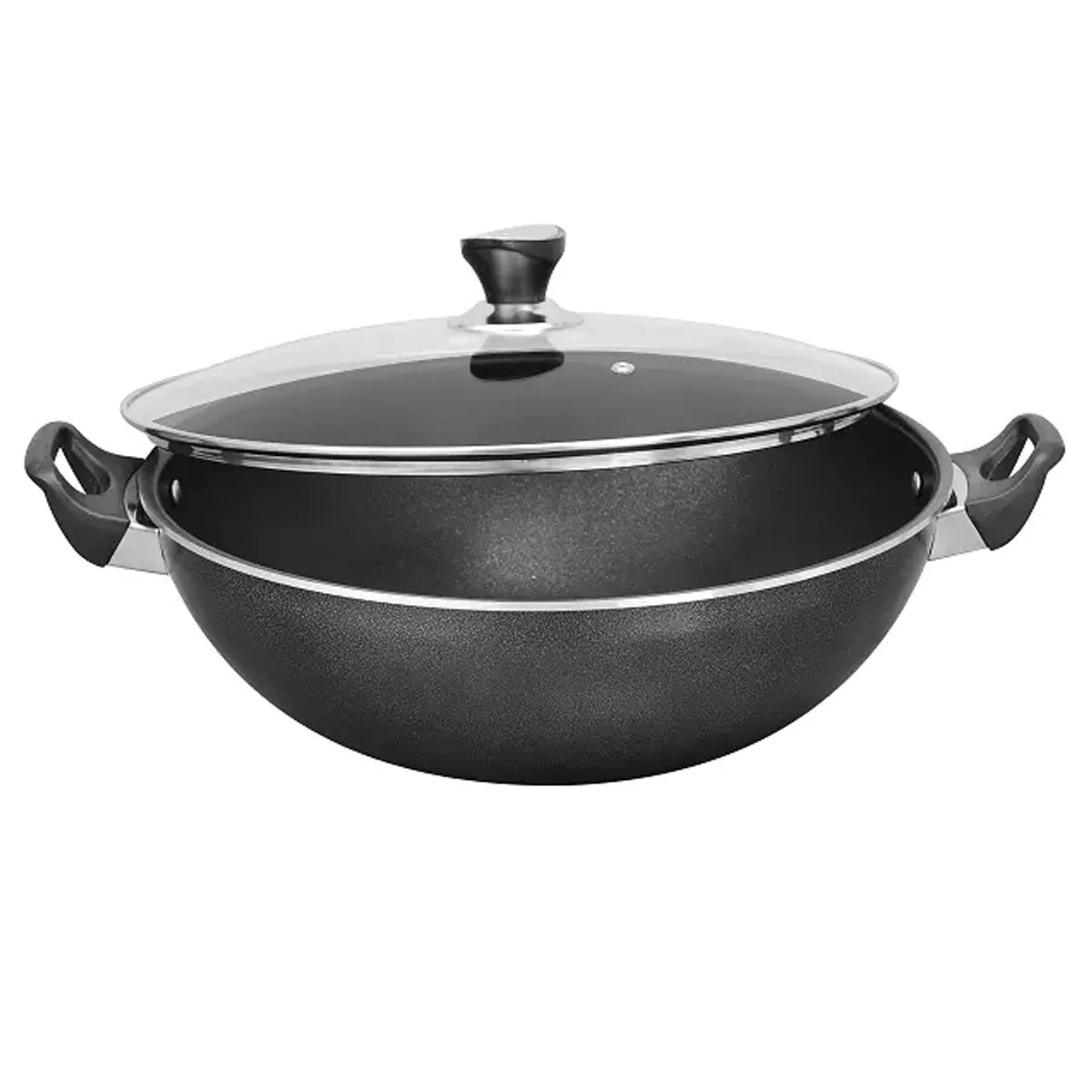 Non-stick Cooking Wok With Glass Lid 40cm