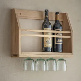 Oak Wine Glass Shelf