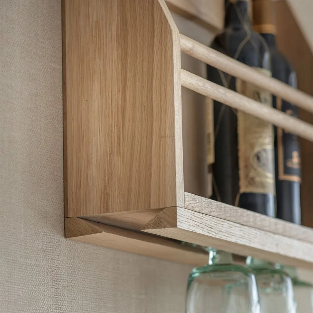 Oak Wine Glass Shelf