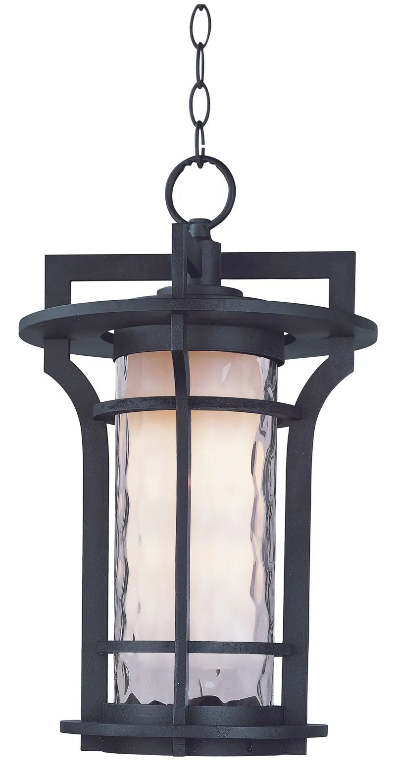 Oakville E26 19" Single Light Outdoor Pendant Light in Black Oxide