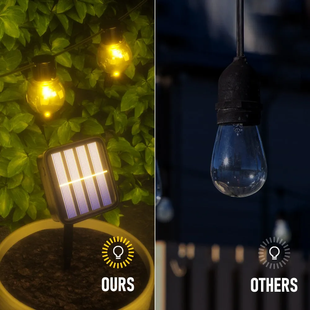 Outdoor Garland Street LED G50 Bulb Solar Energy String Light As Christmas Decoration Lamp For Home Indoor Holiday Lighting