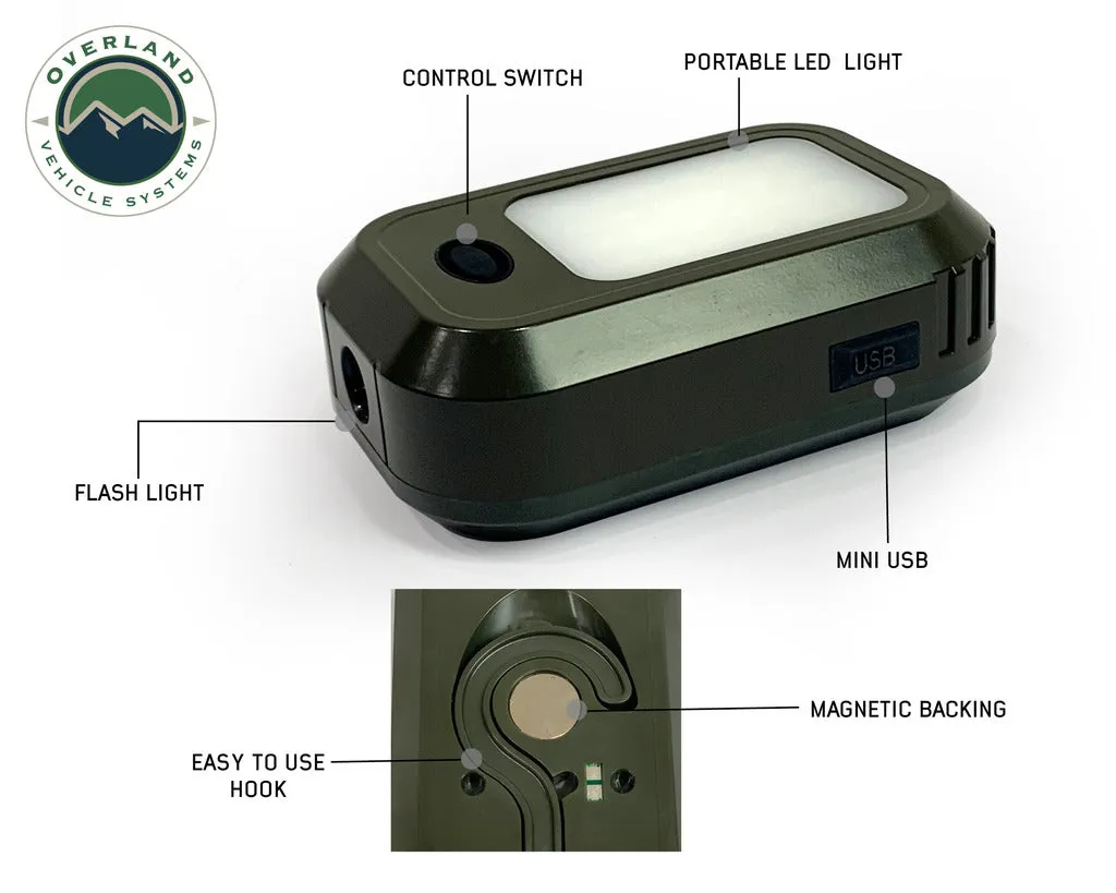 Overland Vehicle Systems UFO Solar Light w/ Light Pods & Speaker