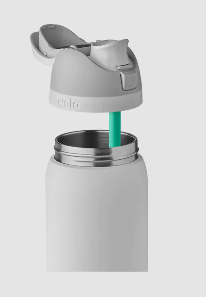 Owala FreeSip Stainless Steel Water Bottle - Shy Marshmallow White