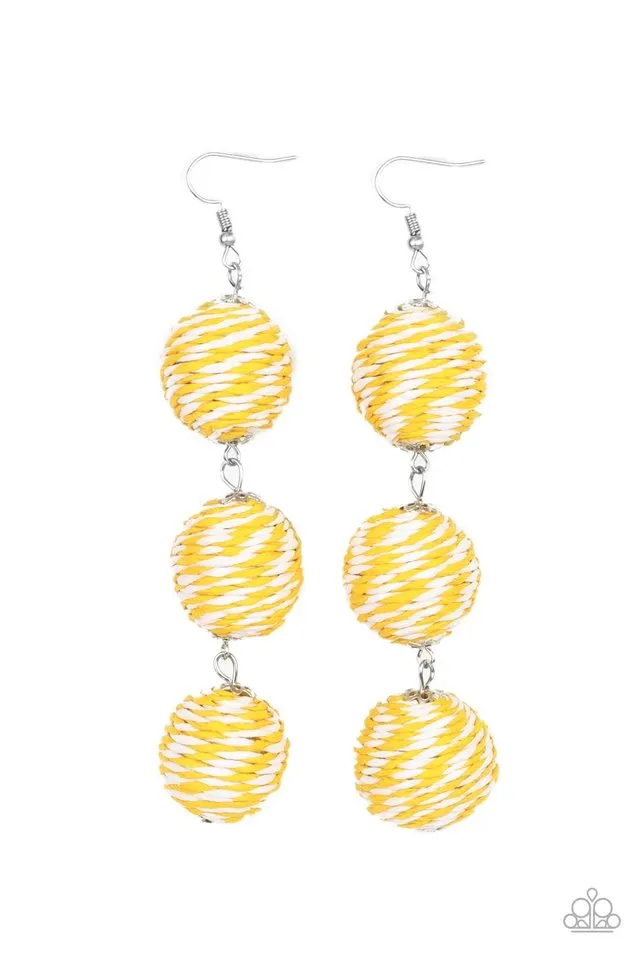 Paparazzi Earring ~ Laguna Lanterns - Yellow