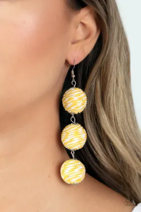 Paparazzi Earring ~ Laguna Lanterns - Yellow