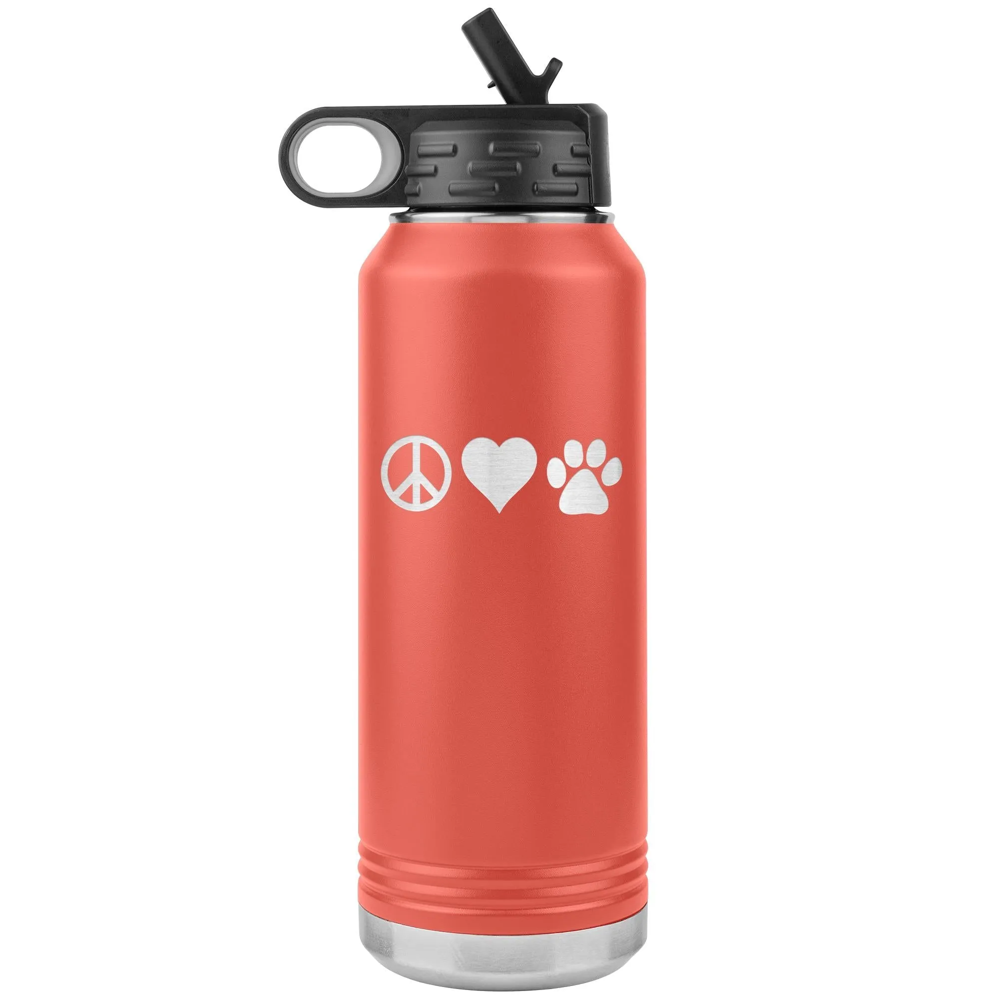 Peace, love, animals Water Bottle Tumbler 32 oz