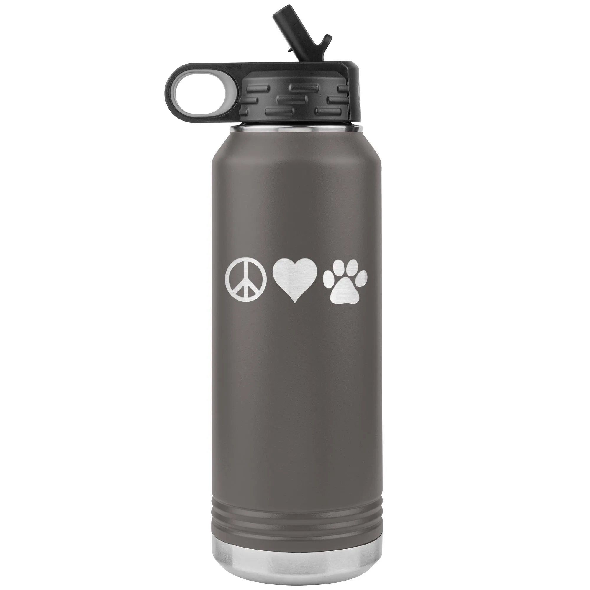 Peace, love, animals Water Bottle Tumbler 32 oz