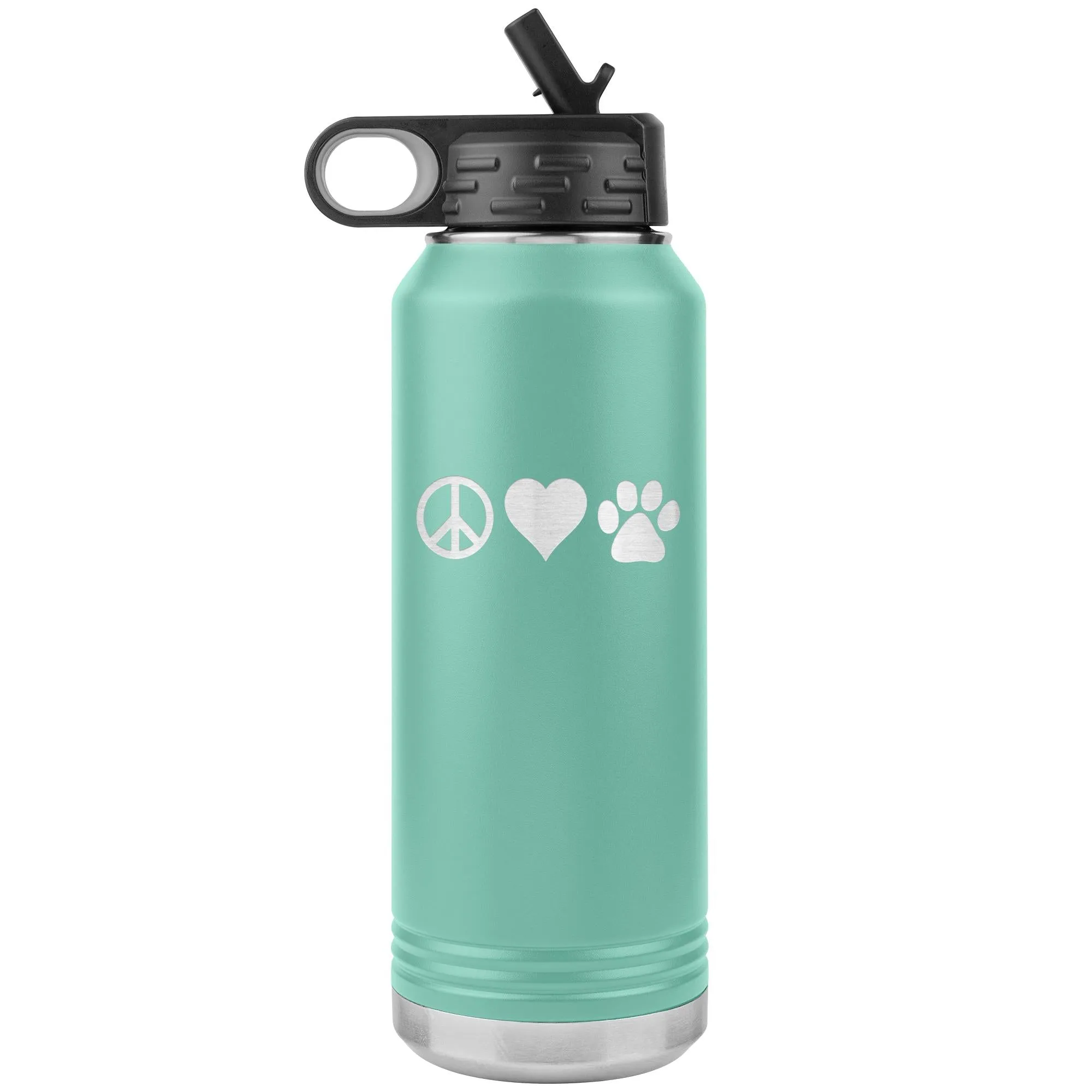 Peace, love, animals Water Bottle Tumbler 32 oz