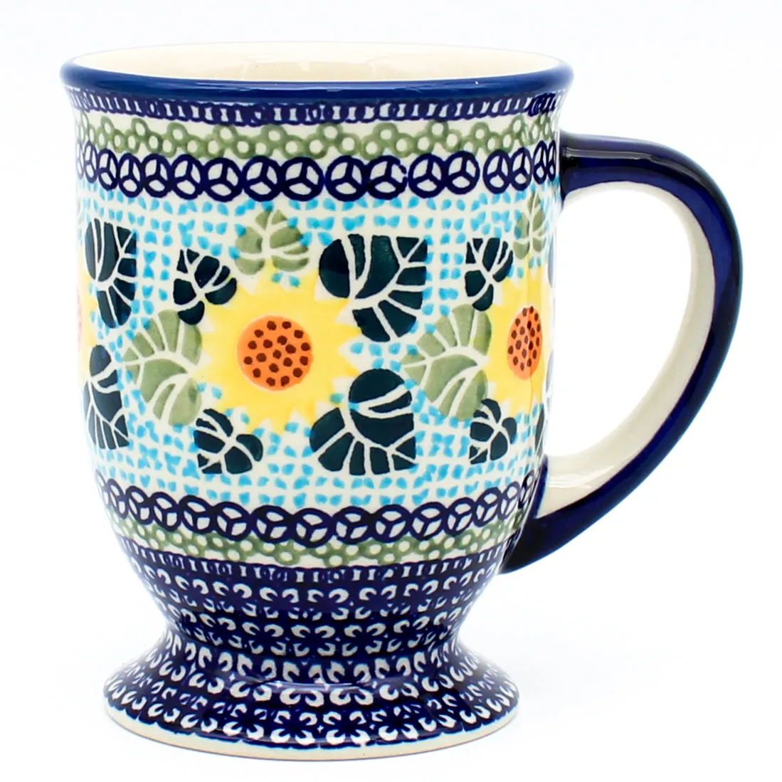 Pedestal Cup 12 oz in Ukrainian Sunflower