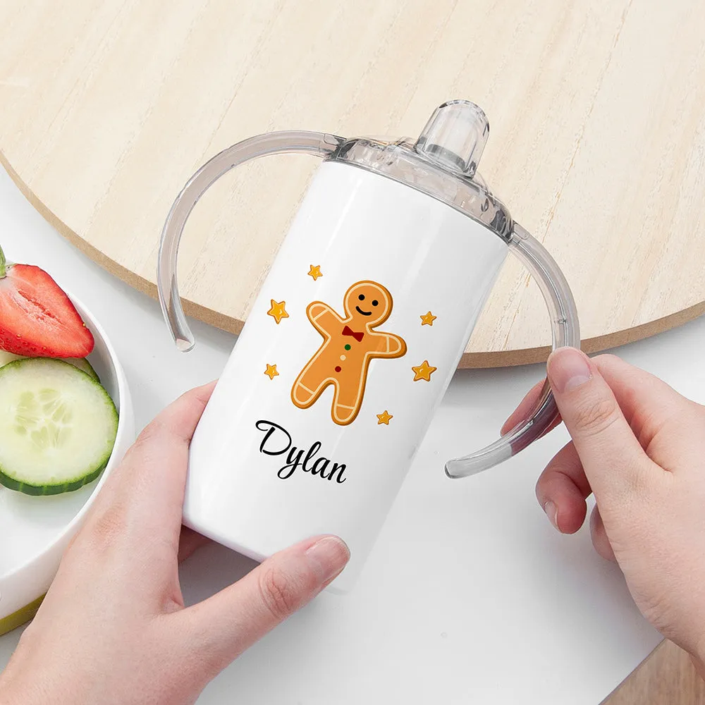 Personalised Gingerbread Kids Sippy Cup