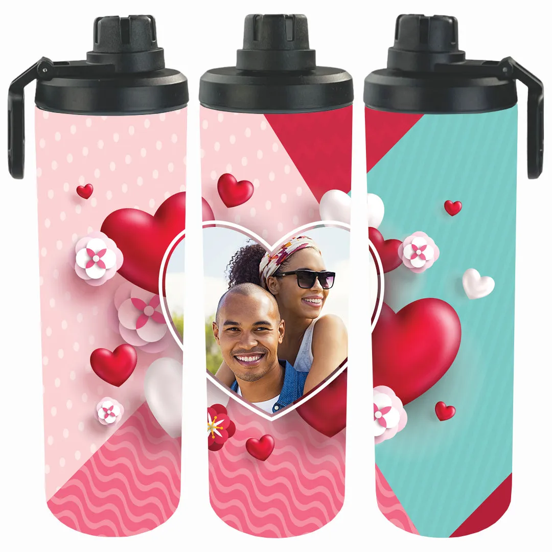 Personalized 30oz Double Walled Stainless Steel Bottle - Valentines Day w/ Your Image