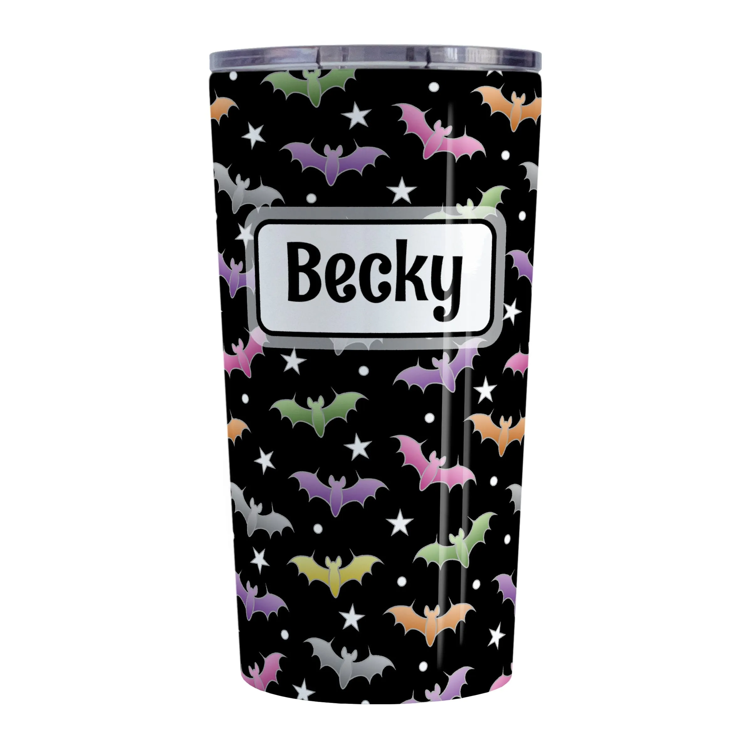 Personalized Colorful Bats Tumbler Cup