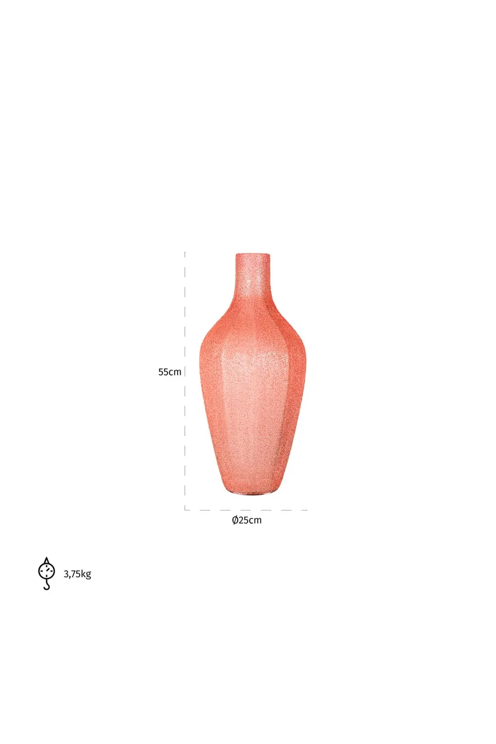 Pink Glass Bottle Vase S | OROA Ceylin