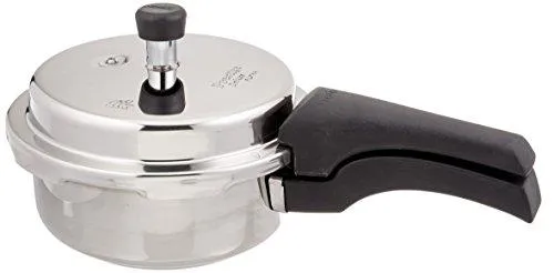 Prestige Deluxe Alpha Outer Lid Stainless Steel Pressure Cooker, 2 Litres, Silver