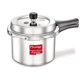 Prestige Popular Svachh Aluminium Outer Lid Pressure Cooker, 1.5 Litre - Silver, Medium (10162)