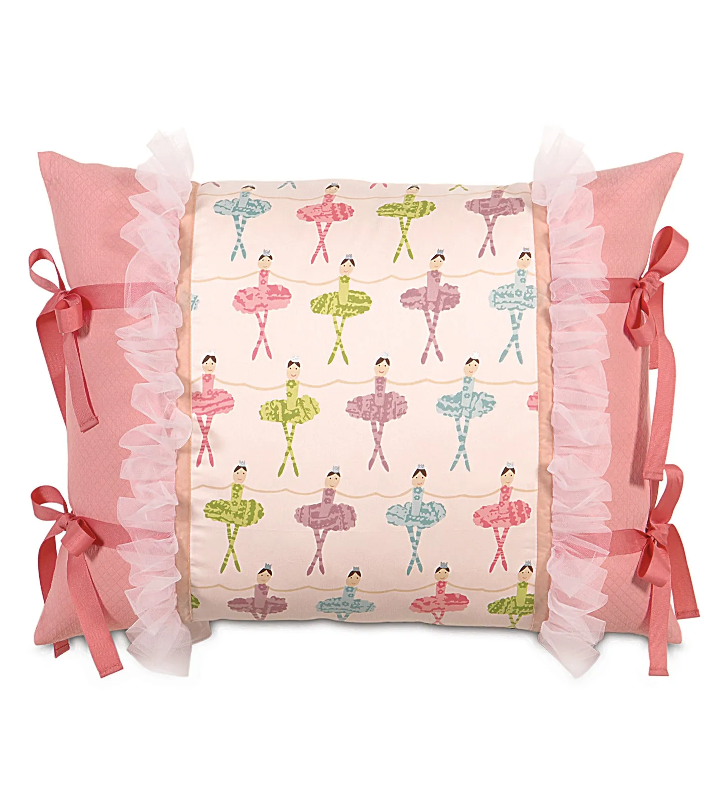 Pretty in Pink Ballerina Standard Sham with Lace 20x27