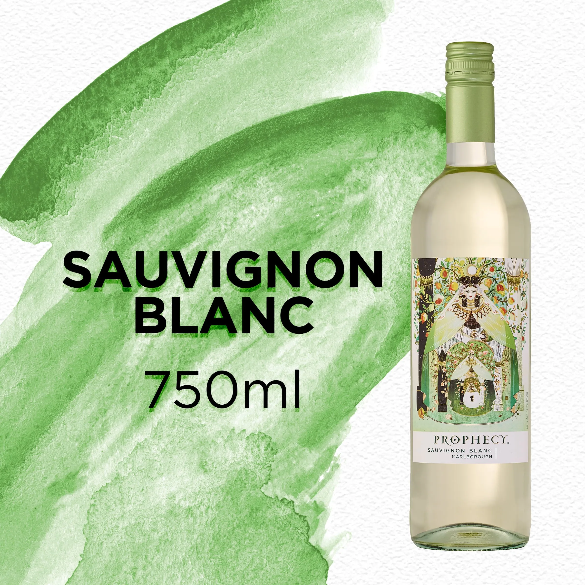 Prophecy Wines Sauvignon Blanc Wine, New Zealand, 750ml Glass Bottle