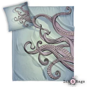 Purple Octopus Tentacle Decorative Throw and Pillow Cover Set