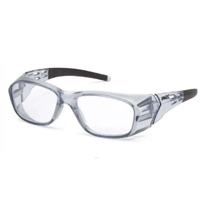 Pyramex SG9810R20 Emerge Plus Safety Glasses, Gray Frame, Clear  2.0 Lens, 1 Each