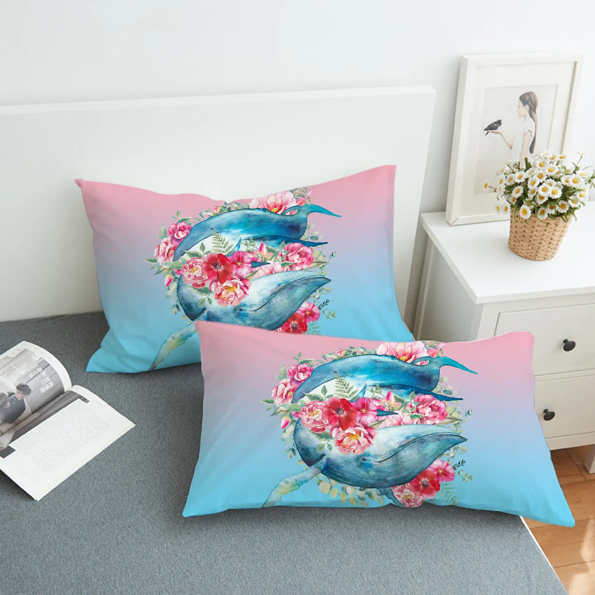 Queen of Whales Comforter Set