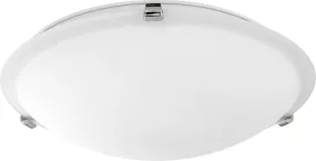 Quorum 3000-16162 Ceiling Flush Mount Traditional - Polished Nickel W/ Satin Opal