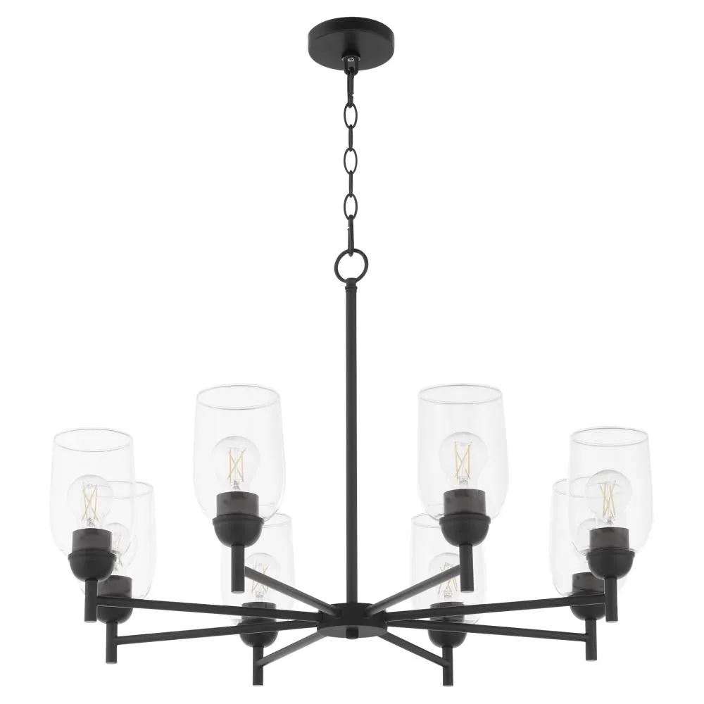 Quorum International WALLINGER 6112-8-59 Chandelier - Matte Black