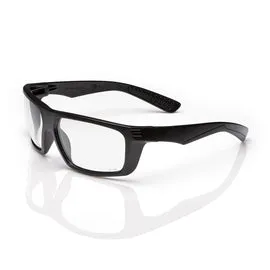 Radnor® Dynamo™ Black Safety Glasses With Clear Anti-Fog/Anti-Scratch Lens