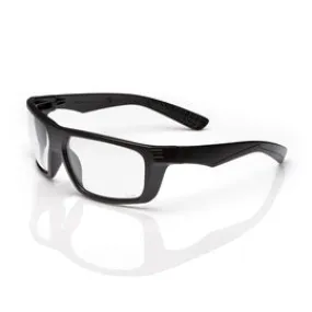 Radnor® Dynamo™ Black Safety Glasses With Clear Anti-Fog/Anti-Scratch Lens