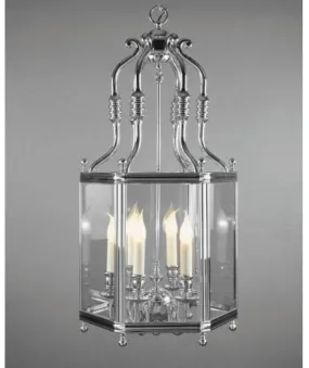 Regal 6 Light Bevelled Glass Lantern