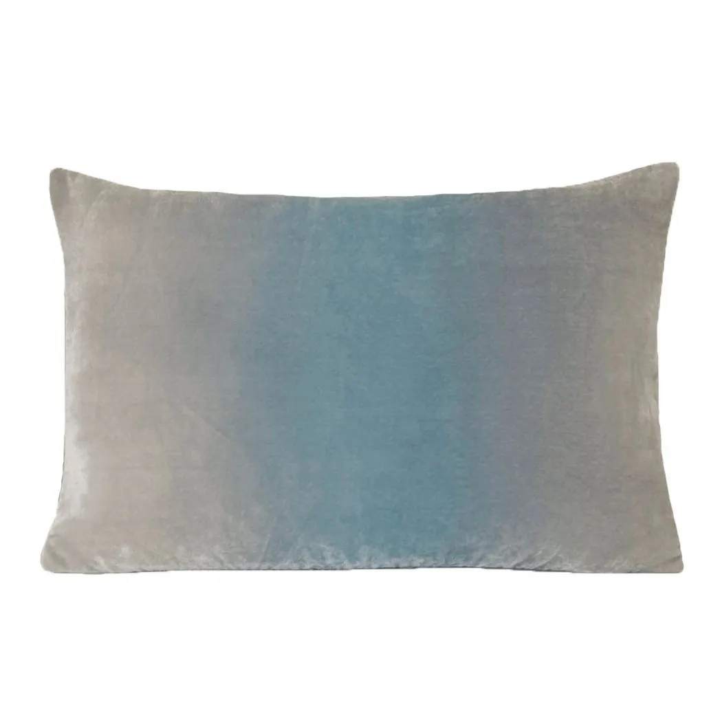 Robin’s Egg Ombre Velvet Pillows by Kevin O’Brien Studio