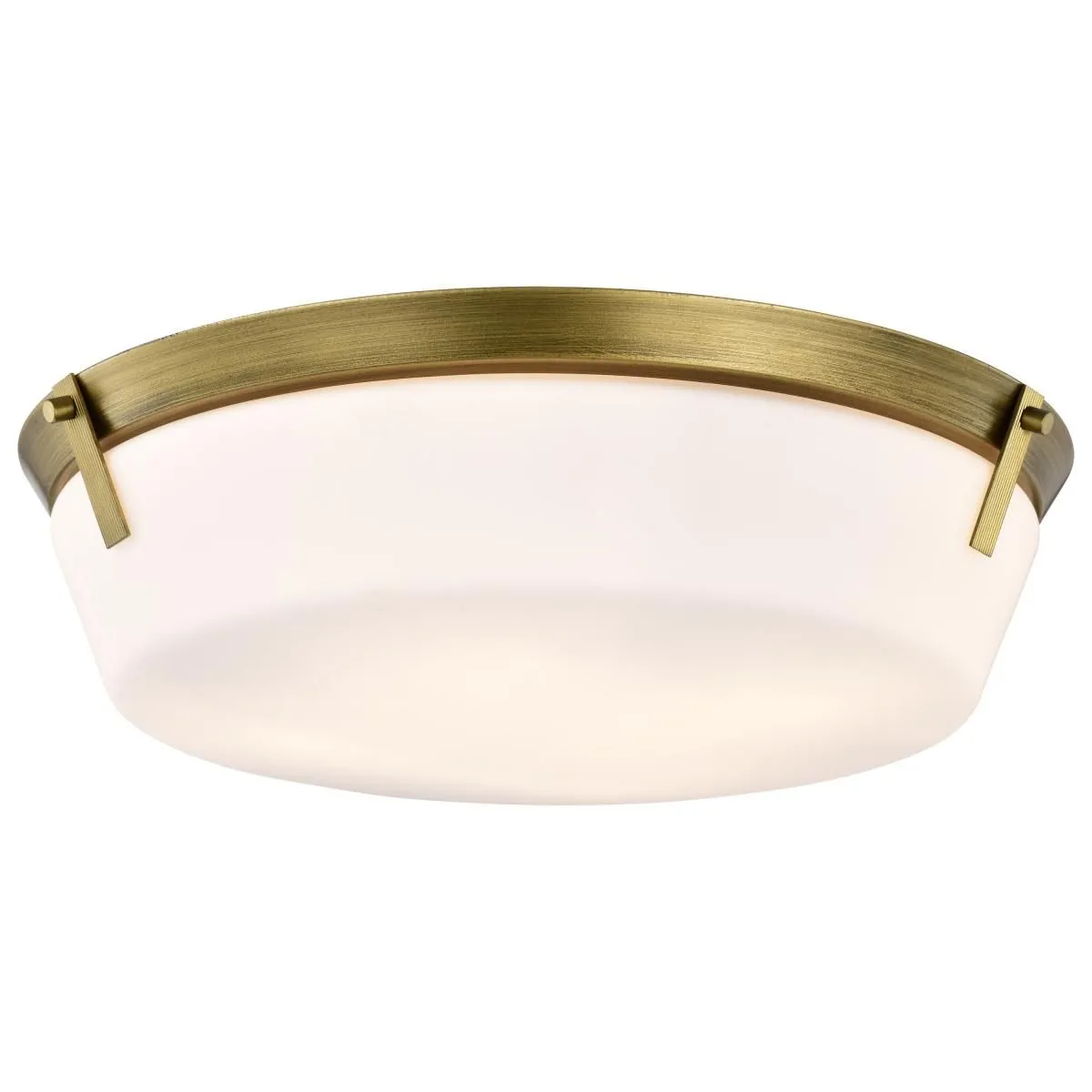 Rowen 19 in. 4 lights Flush Mount Light Natural Brass Finish