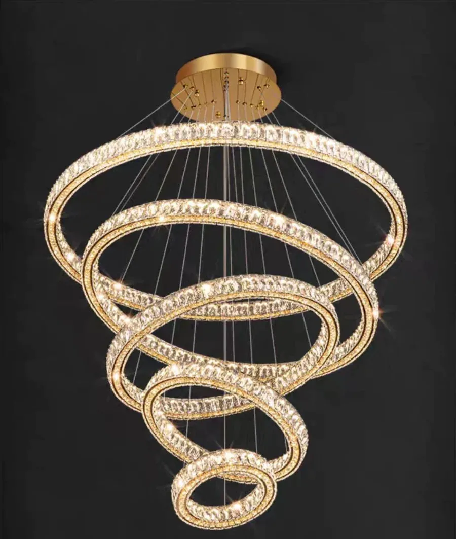 Rylight 2/3/4/5/6/7/8/9-Rings Crystal Chandelier