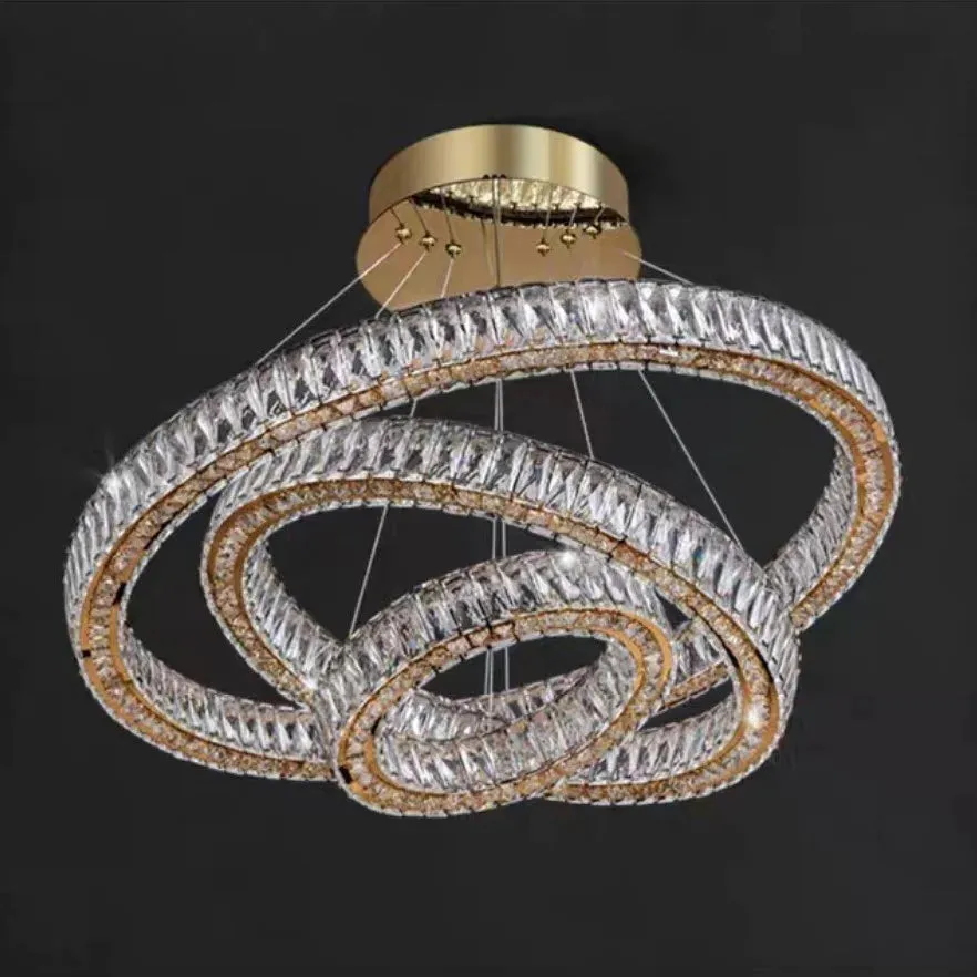 Rylight 2/3/4/5/6/7/8/9-Rings Crystal Chandelier